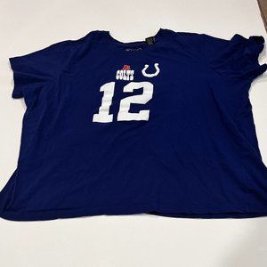 Indianapolis Colts 3XL Shirt Blue NFL XXXL Andrew Luck Short Sleeve T-Shirt